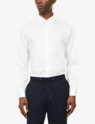 EMPORIO ARMANI Eagle-Embroidered Cotton Shirt detail 3