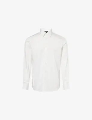 EMPORIO ARMANI Eagle-Embroidered Cotton Shirt