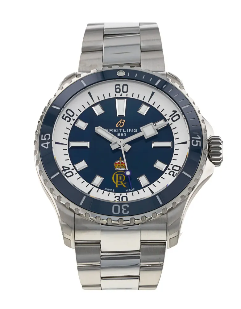 Breitling SuperOcean Automatic 42 A17375 - King Charles Coronation — 2024 — Unworn in Blue – Pre-owned watches