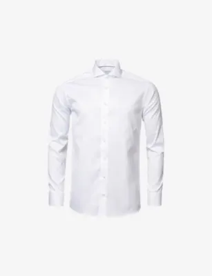 ETON Extreme Cutaway-Collar Single-Cuff Slim-Fit Cotton-Twill Shirt - WHITE - 17.75