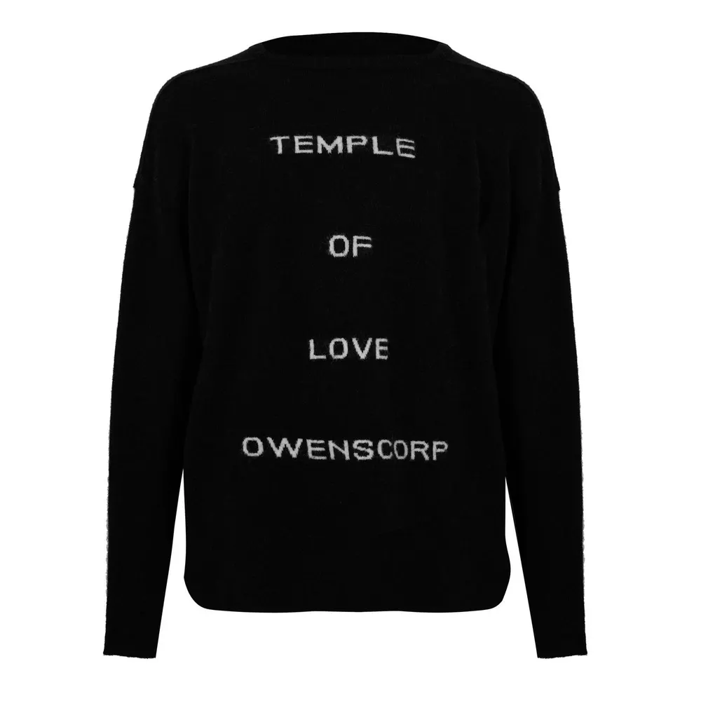 Rick Owens Men's Round Neck Knitted Crew Neck Jumper in Black – Clothing