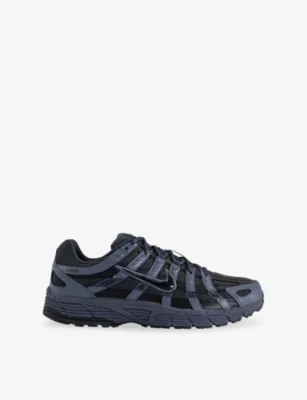For Him P-6000 Leather and Mesh Trainers - 10 in DARK SMOKE GREY BLACK CA – Mens | Trainers | Lace up trainers