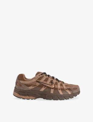 For Him P-6000 Leather and Mesh Trainers - 10 in CACAO WOW ARCHAEO BROWN – Mens | Trainers | Lace up trainers