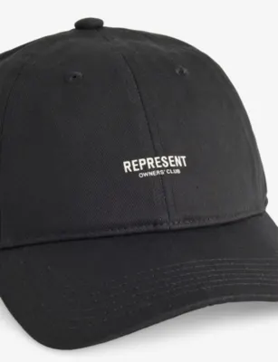REPRESENT Micro Logo-Print Cotton Cap detail 2