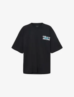 ALLSAINTS x Williams Racing Pole Cotton-Jersey T-Shirt - Washed Black detail 2