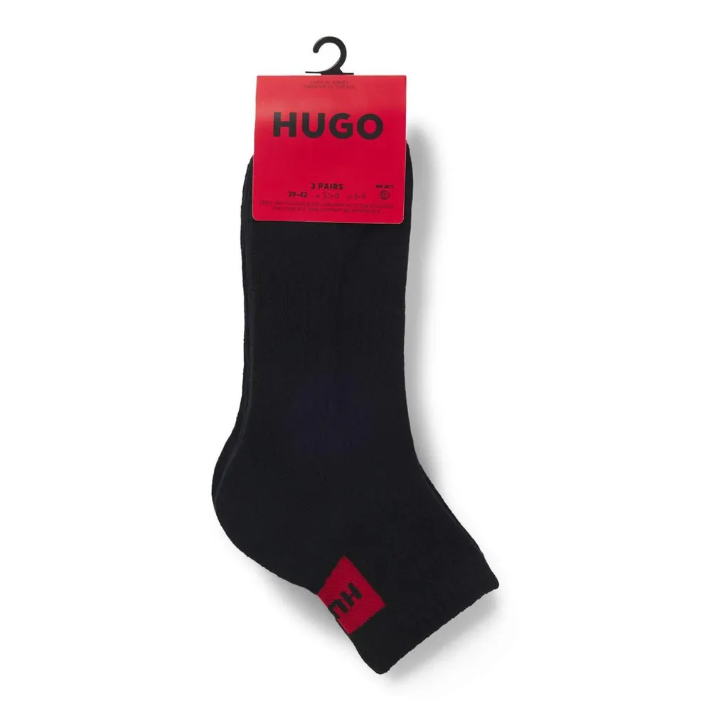 Hugo 3 Pack of Logo Ankle Socks detail 3