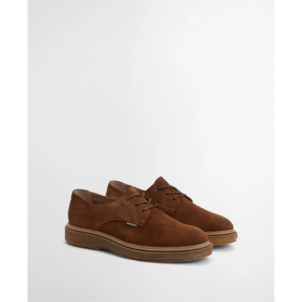 Barbour Mens Harefield Derby Shoes in BR15 Tffe Suede, additional product view 2