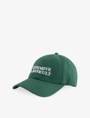 UNTIL FURTHER NOTICE Expensive & Difficult Embroidered Cotton-Twill Baseball Cap - BURGUNDY detail 2