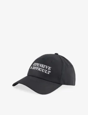 UNTIL FURTHER NOTICE Expensive & Difficult Embroidered Cotton-Twill Baseball Cap - BURGUNDY