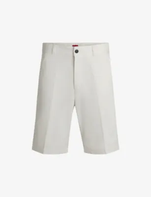 HUGO Straight-leg mid-rise woven shorts