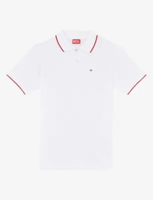DIESEL Contrast-Trim Cotton Polo Shirt