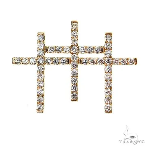 RINA - For Him FACTORY For Him Triple Cross Diamond Pendant 68947 in Rose Gold – Pendant