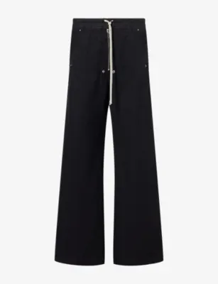 RICK OWENS DRKSHDW Geth Belas Wide-Leg Cotton-Blend Trousers