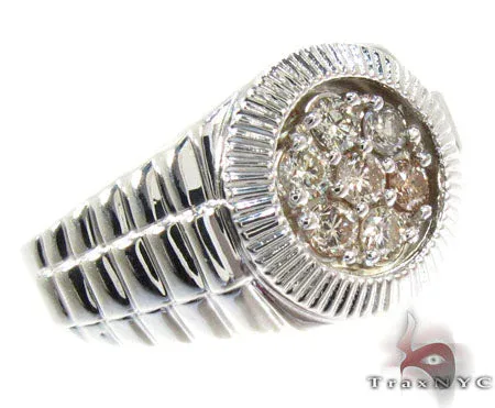 MARYAM - For Him SILVER Silver Timepiece Solitaire Ring 25654 in 7 – Ring