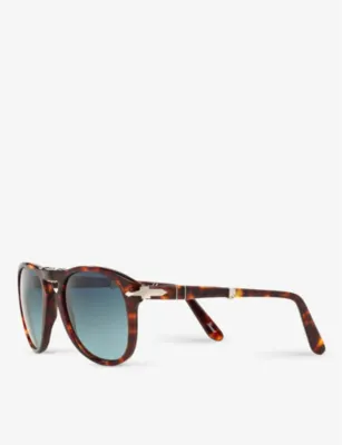 PERSOL PO0714 acetate aviator sunglasses in BROWN, additional product view 2