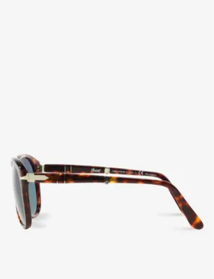 PERSOL PO0714 acetate aviator sunglasses in BROWN, additional product view 3