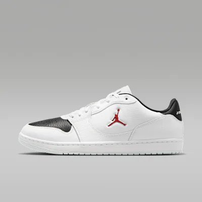 Jordan Court Connect Low Men's Shoes - White/Black/Gym Red in White/Black/Gym Red – Nike men's and unisex