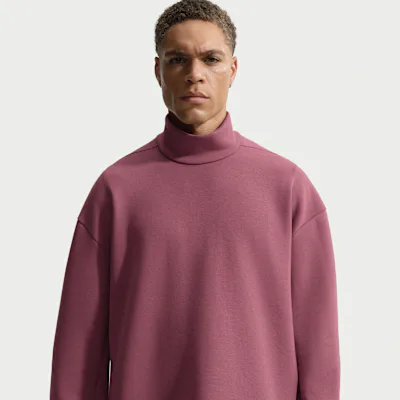 Nike 24.7 ImpossiblySoft Men's Dri-FIT Turtleneck - Pink Smoke/Light Boulder
