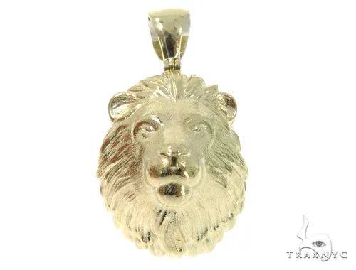 RINA - For Him FACTORY Small Lion Head Gold Pendant 45317 in Rose Gold – Pendant