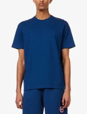 CANADA GOOSE Vantage Logo-Embroidered Cotton-Jersey T-Shirt detail 3