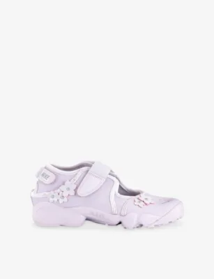 For Him Air Rift Leather Trainers - EUR 42.5 / 8.5 UK MEN in BLEACHED LILAC METAL – Mens | Trainers | Lace up trainers