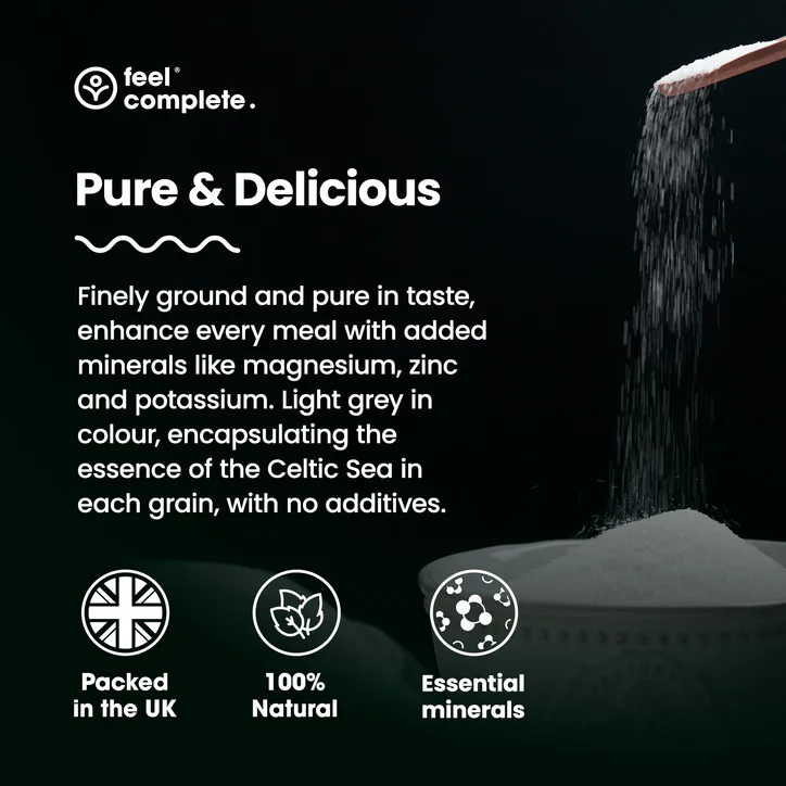 Feel Complete Celtic Sea Salt (ULTRA Fine & Dry) No Need To Grind - Organic Approved - 800g detail 3