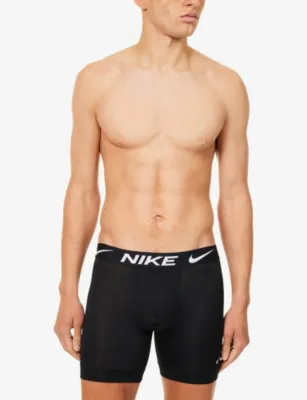 For Him Dri Fit Essential Pack of Three Stretch-Jersey Boxer Briefs in BLACK/BLACK/BLACK, additional product view 2