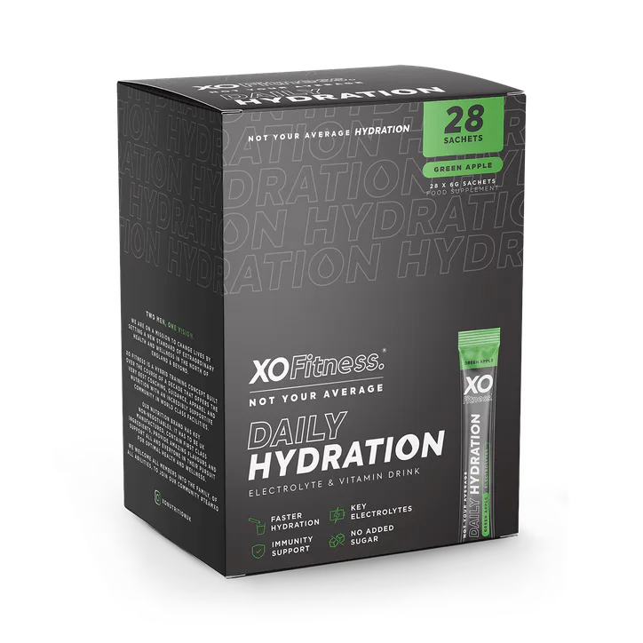 XO Fitness Hydration Sachets - 28 Pack - Green Apple