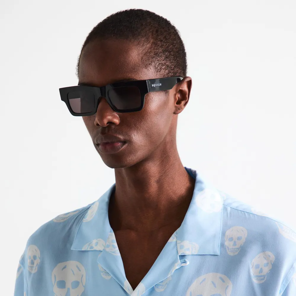 Alexander McQueen Alexander McQueen Mens Rectangle Sunglasses detail 3