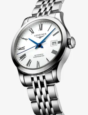 LONGINES L2.321.4.11.6 Record Blue Steel Hands 30mm Stainless-Steel Automatic Watch in STAINLESS STEEL, additional product view 3