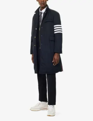 THOM BROWNE Brand-Stripe Padded Down Coat detail 2