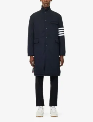 THOM BROWNE Brand-Stripe Padded Down Coat detail 3