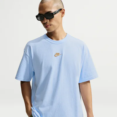 Nike Sportswear Premium Essentials Men's T-Shirt - Ice Blue/Flat Gold
