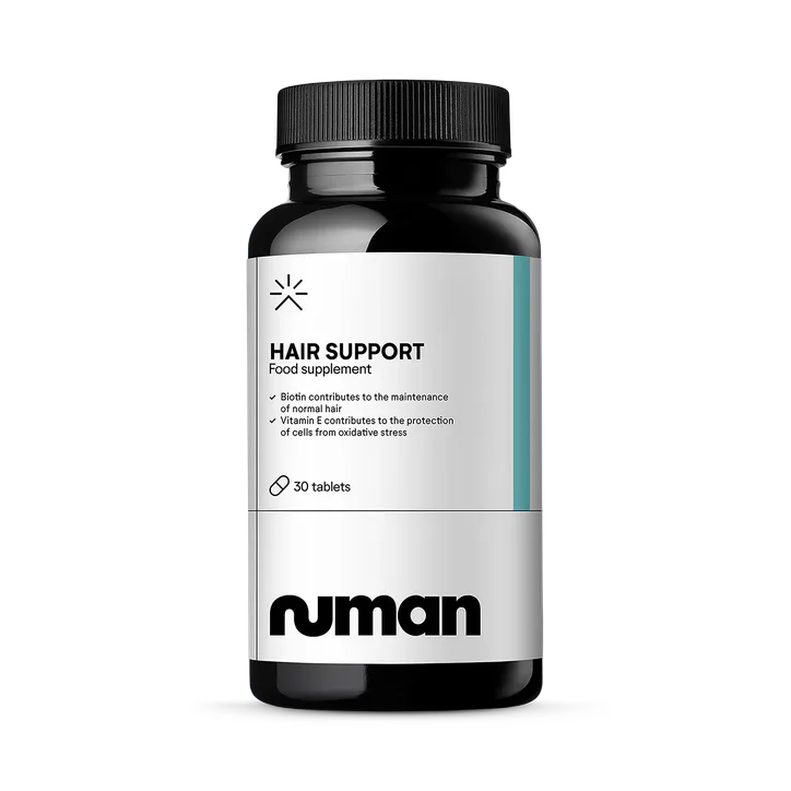 Numan Biotin Hair Support Supplement – Hair Maintenance Tablets with Biotin, Vitamins A, C, E, Selenium & Grape Seed Extract – Supports Hair, Skin & Nails – 30 Tablets – Made in the UK