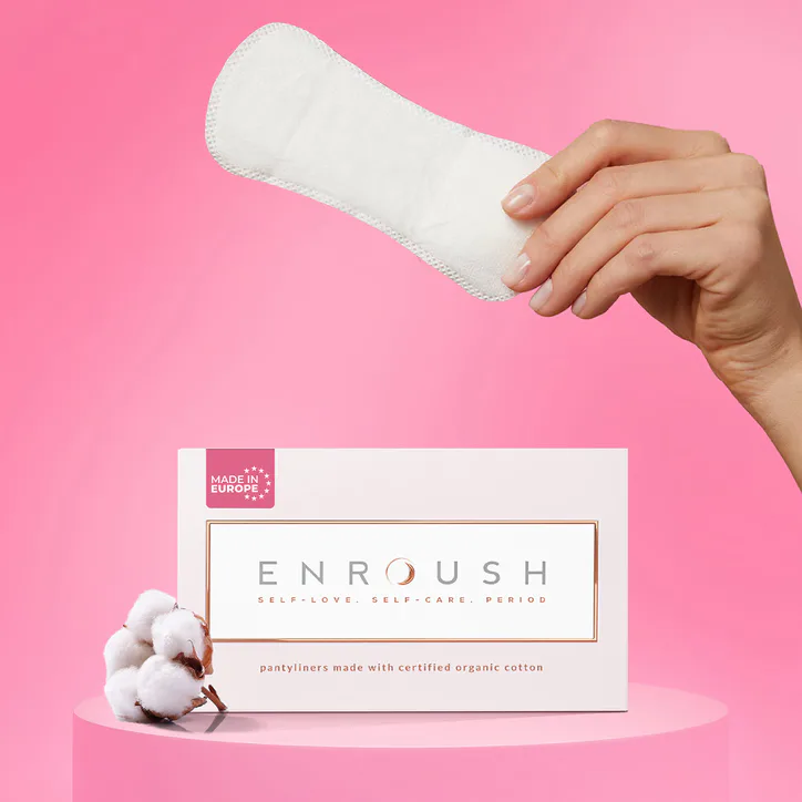 ENROUSH 100% Organic Cotton Topsheet Pantyliners – 24 Liners – Regular detail 2