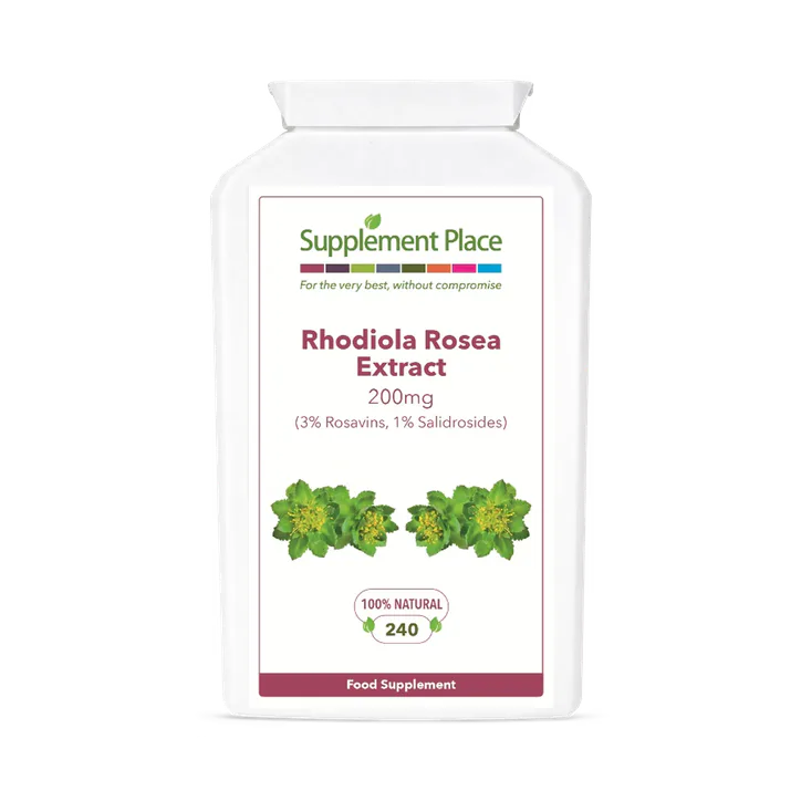 Supplement Place Rhodiola Rosea Root Extract | 200mg - 3% Rosavins | 240 Capsules