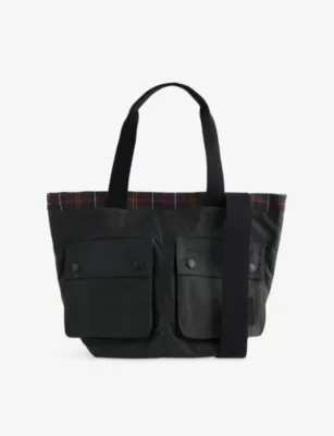 BARBOUR Field Waxed Carry-All Cotton Tote