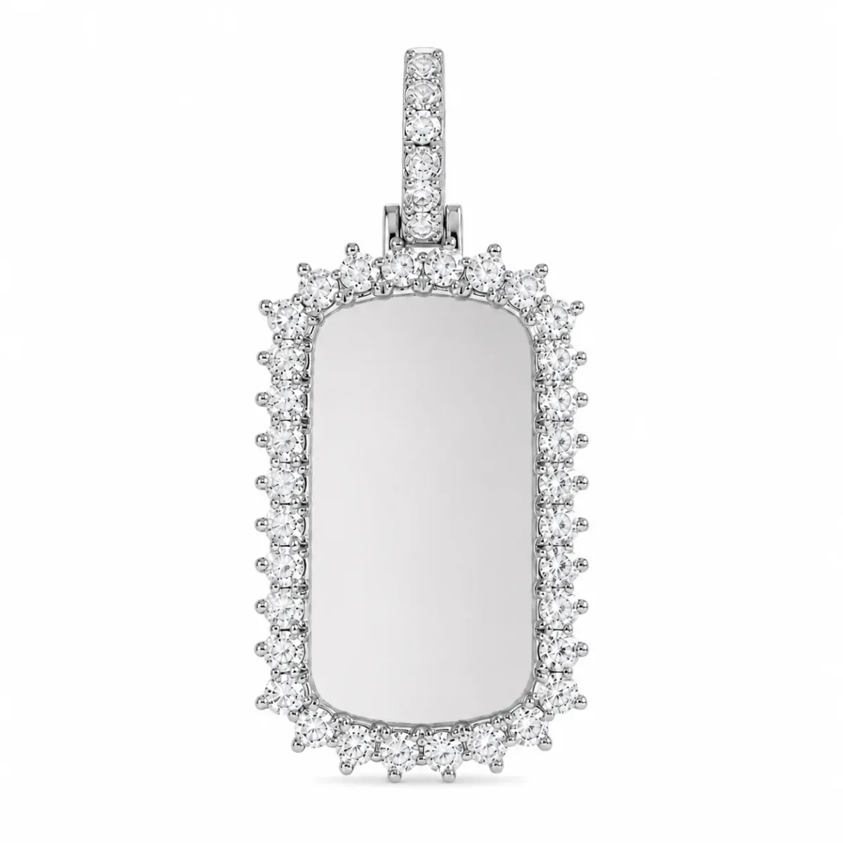 RINA - For Him FACTORY 14k Yellow Gold Customizable Dog Tag Pendant 64644 in White Gold – Pendant
