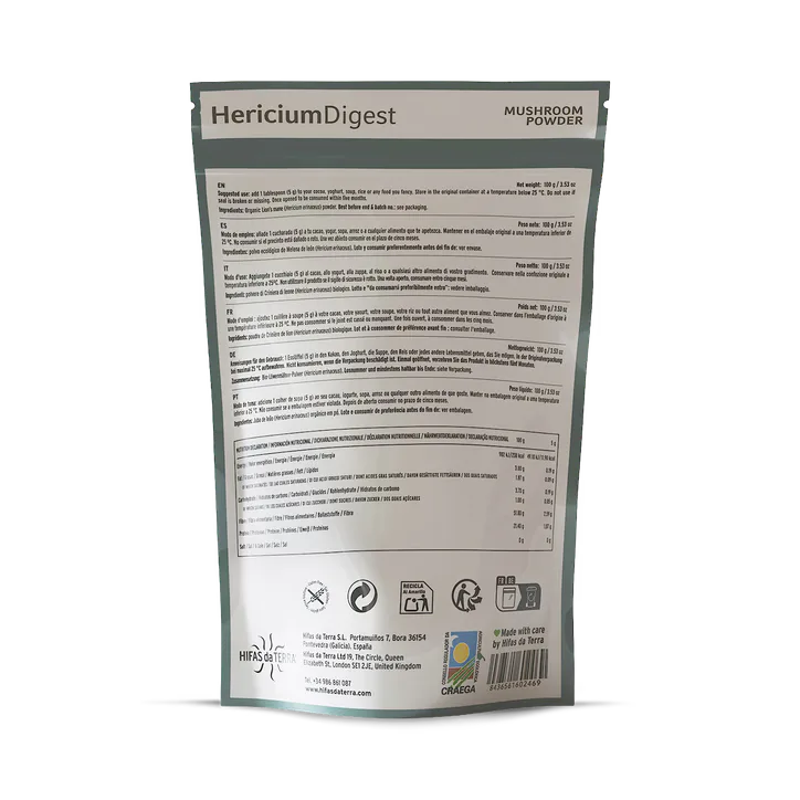 Hifas da Terra Hericium Digest Powder Superfood 100g, additional product view 2