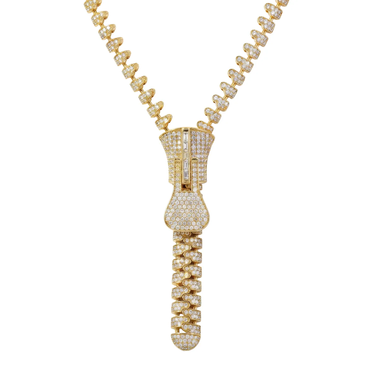JALGAS - AMERICAS DIAMONDS 18K Fancy Zipper Necklace 71314 in Rose Gold – Necklaces