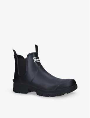 BARBOUR Nimbus Wellington Rubber Chelsea Boots - EUR 45 / 11 UK MEN in BLACK, additional product view 3