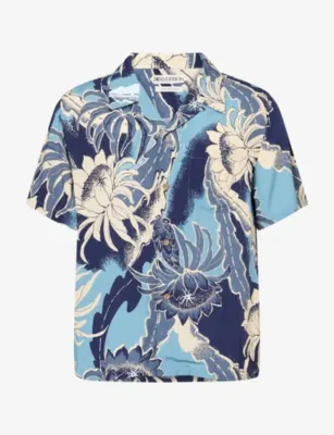 JW ANDERSON Graphic-Print Short-Sleeve Woven Shirt