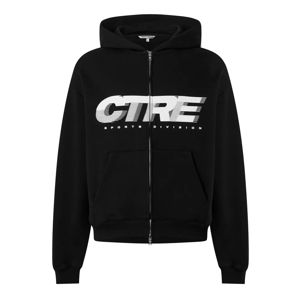 The Couture Club Men's CTRE Zip-Through Cotton Relaxed-Fit Hoodie