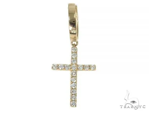 RINA - SUNNY 2 14K Gold Diamond Single Cross Earrings 66196 in Rose Gold – Earrings