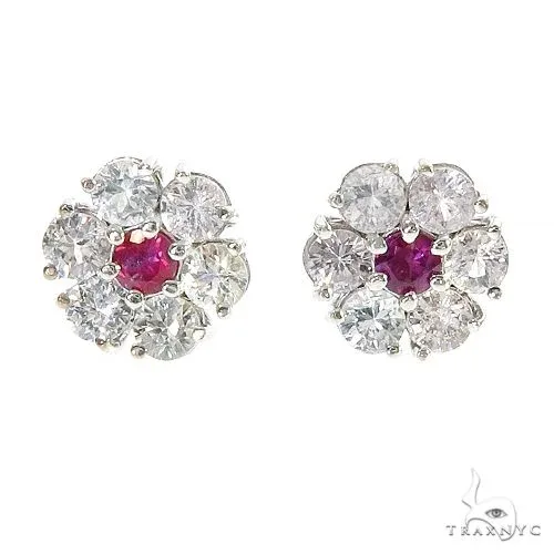 PIA - For Him GEMSTONES Frost Blossom Flower Sapphire Earrings 67132 in Rose – Earrings