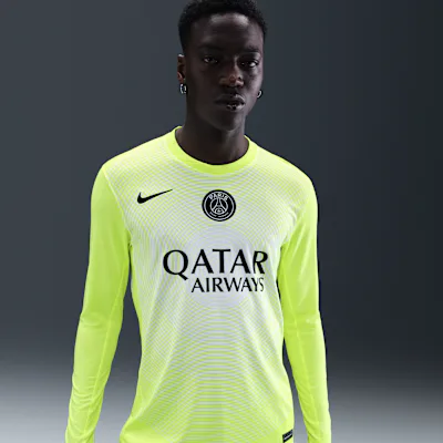 Nike Paris Saint-Germain 2025/26 Stadium Goalkeeper Third Men's Nike Dri-FIT Football Replica Shirt - Volt/White/Black