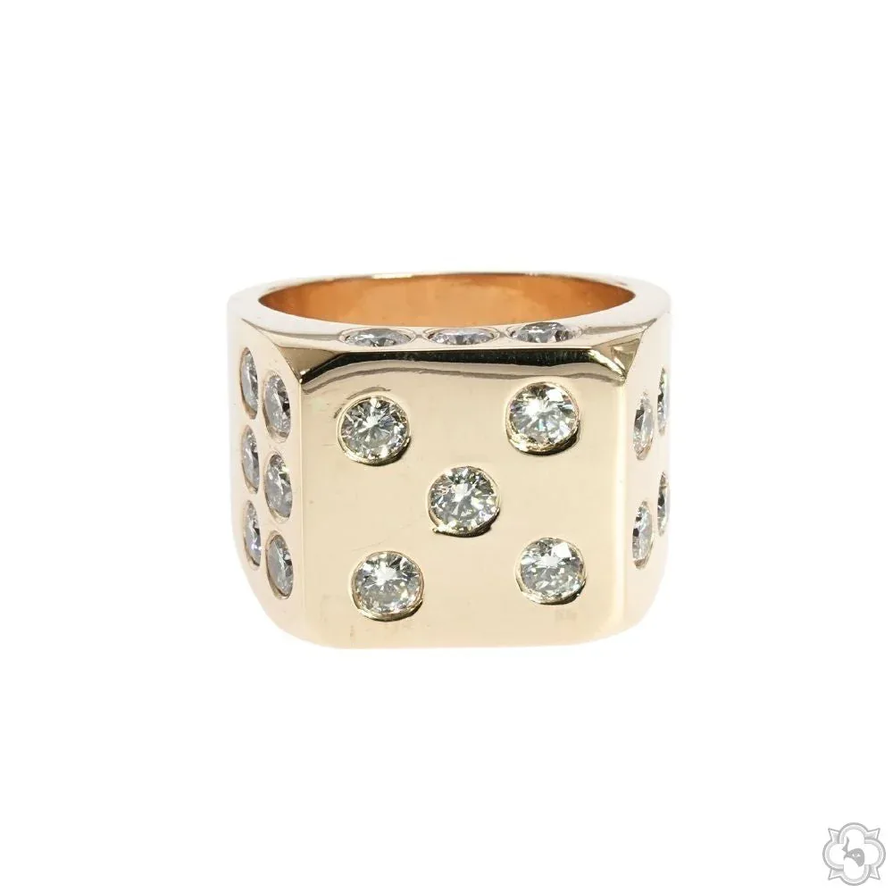 RINA - For Him FACTORY For Him Dice Ring 70226 in Rose Gold / 10 – Ring