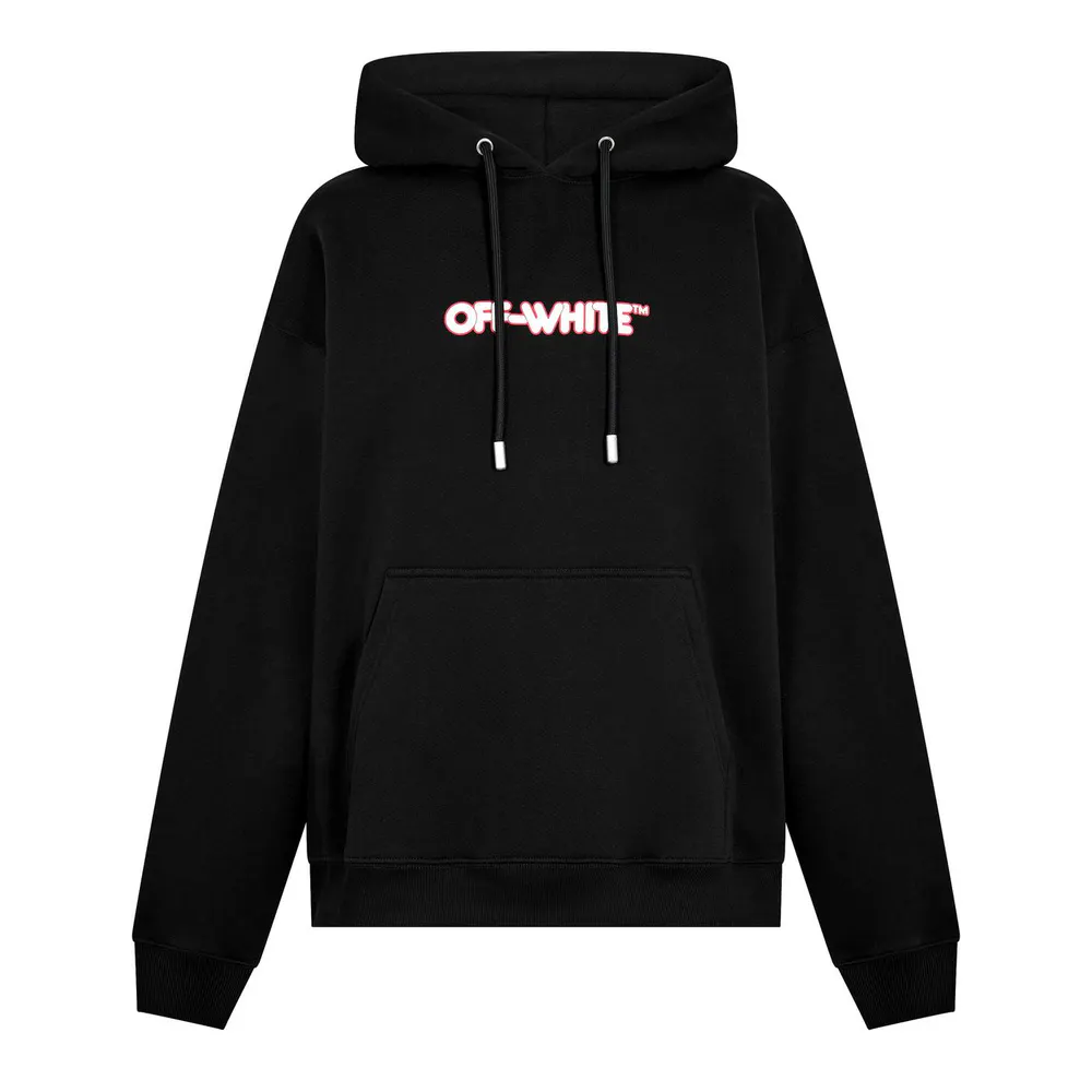 Off White Men's Round Logo Skate Pull Over Hoodie