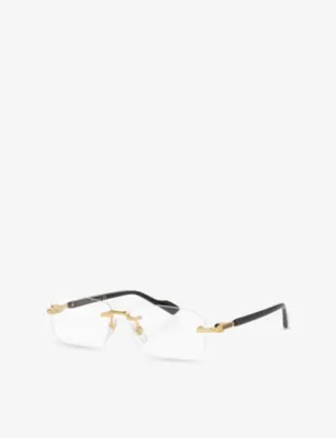 GUCCI GC002111 Rectangle-Frame Metal Eyeglasses detail 2