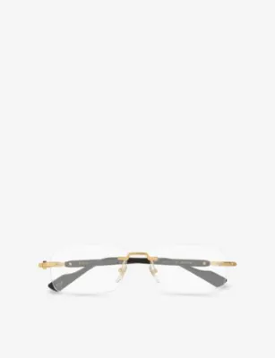GUCCI GC002111 Rectangle-Frame Metal Eyeglasses detail 3